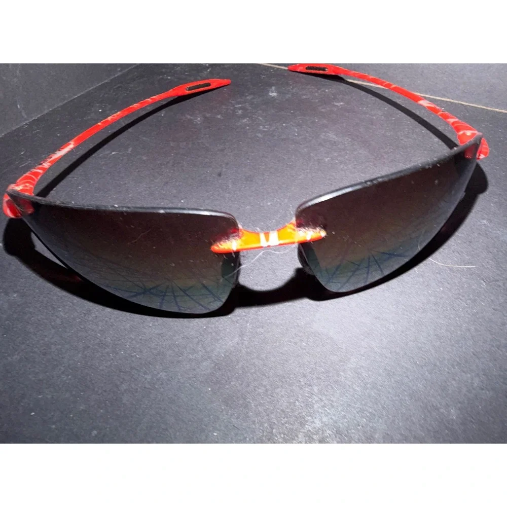 Maui Jim Kekoa H427-04W Sunglasses Rimless Wrap Polarized MJ Sport Red spiderman